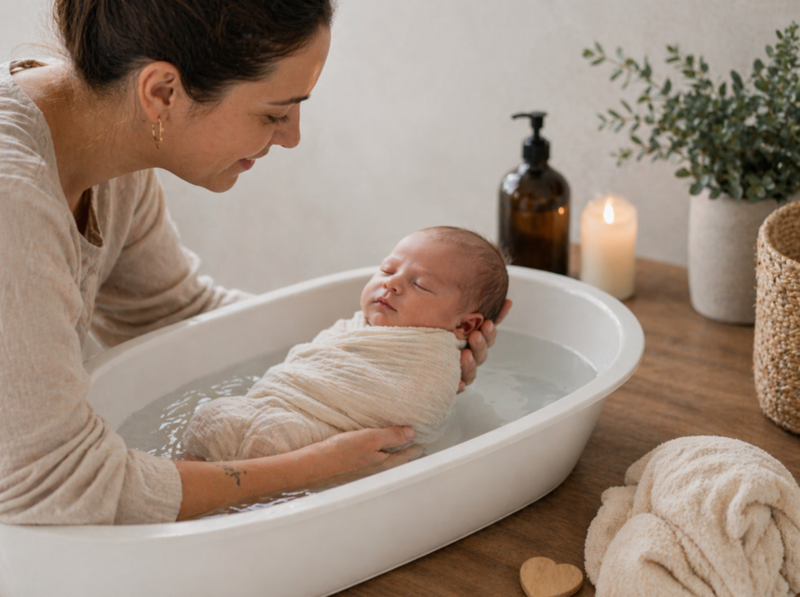 Bains enveloppés pour bébé